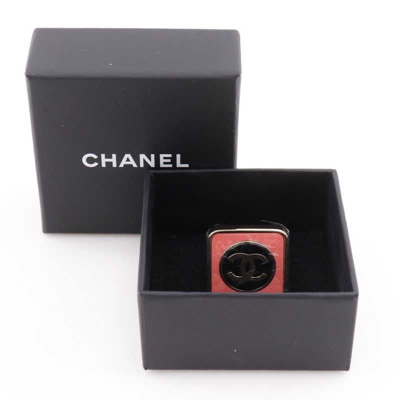 CHANEL Coco Mark Metal Size 14.5 Silver - B23C Women's 36g Ring -ring