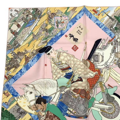 HERMES Carre 90 Les Artisans D'HERMES Scarf 100% Silk Pink Box Included