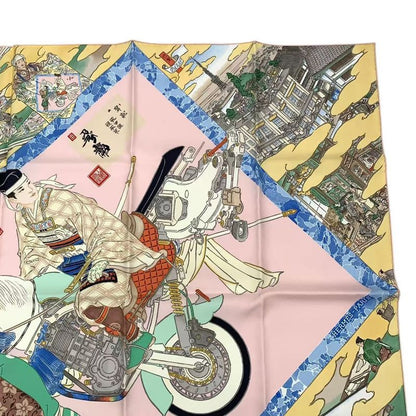 HERMES Carre 90 Les Artisans D'HERMES Scarf 100% Silk Pink Box Included