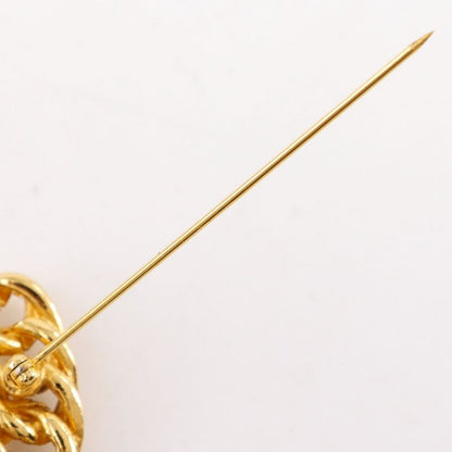 CHANEL Coco Mark Chain Gold Plated Ladies 37g Brooch