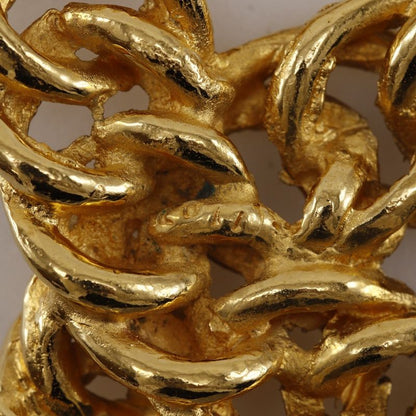CHANEL Coco Mark Chain Gold Plated Ladies 37g Brooch