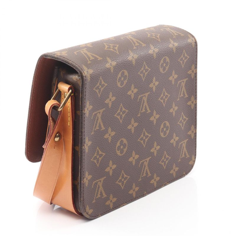 Louis Vuitton Shoulder Bag Cult Ciel MM M51253 PVC Coating Canvas Leather Cart
