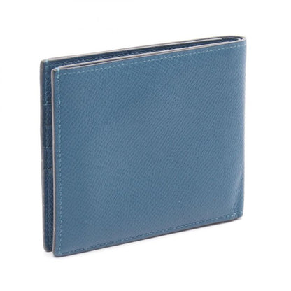 HERMES Bifold Wallet MC2 Thales Bleu De Garis Leather Cuff MC2 Thales