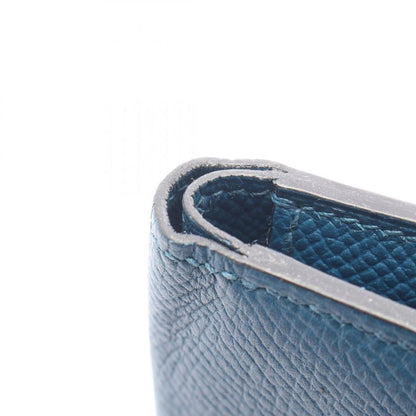 HERMES Bifold Wallet MC2 Thales Bleu De Garis Leather Cuff MC2 Thales