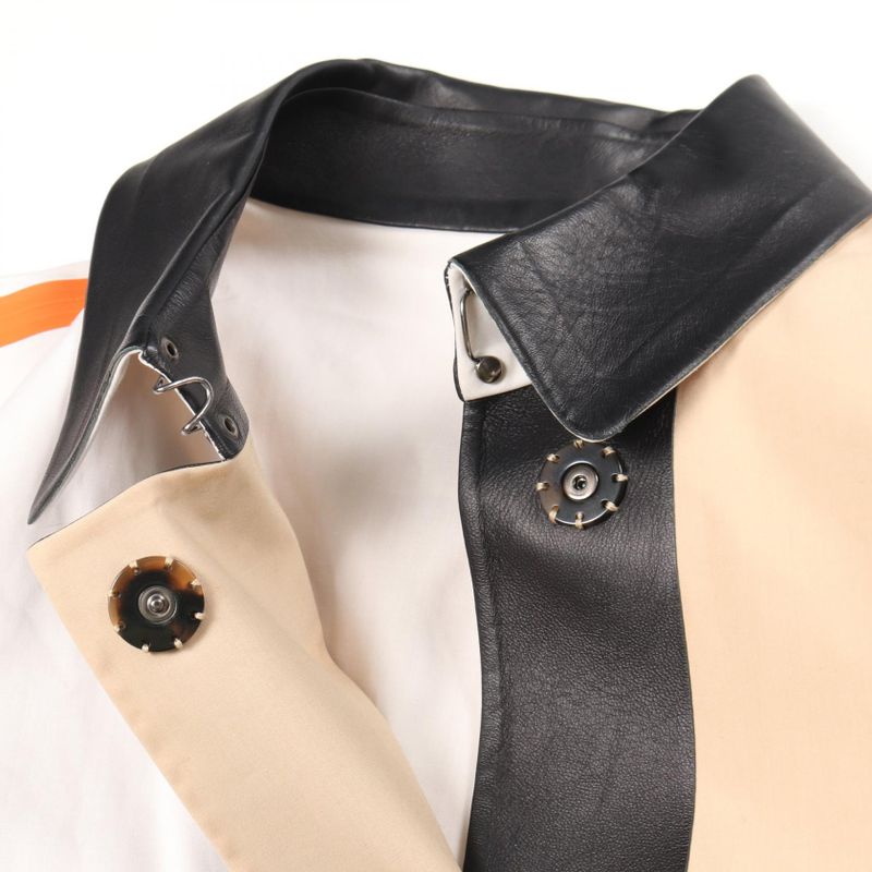 FENDI Color Coat Leather Coat Women's A