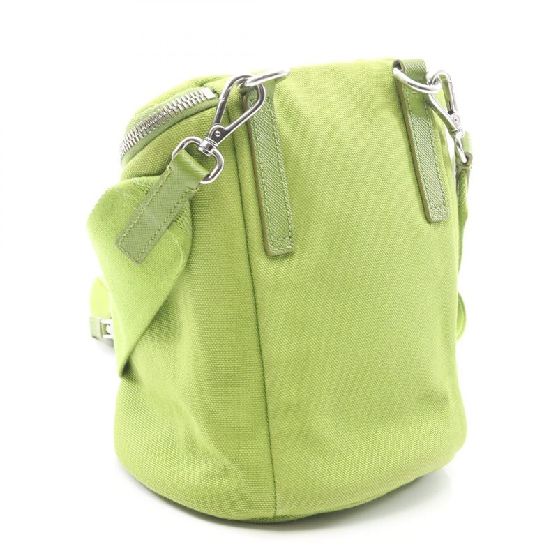 PRADA Shoulder Bag Triangle Logo 2vh147 Green Canvas Triangle Logo Shoulder Bag