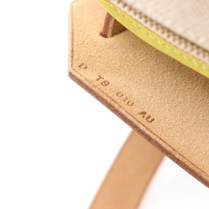 HERMES Handbag Herbag Her Bag Zip PM Lime Natural Ecru Canvas Leather Herbag