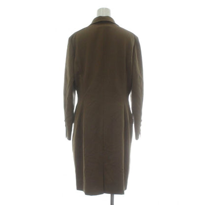 CHANEL 96A Vintage Box Dress Wool Silk Long Sleeve Long Hiyo Button Coco Mark