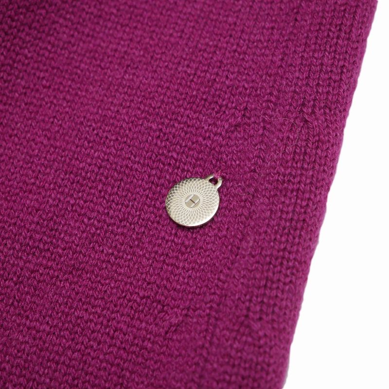 Hermes Dress 34 All Cashmere Short Sleeve Knit Logo Anemone