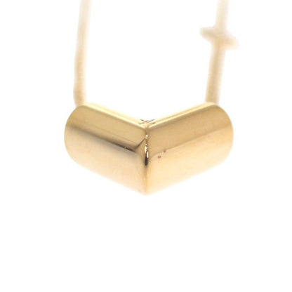 Louis Vuitton Essential V M00857 Necklace Metal Gold Ladies Logo Classic [AB