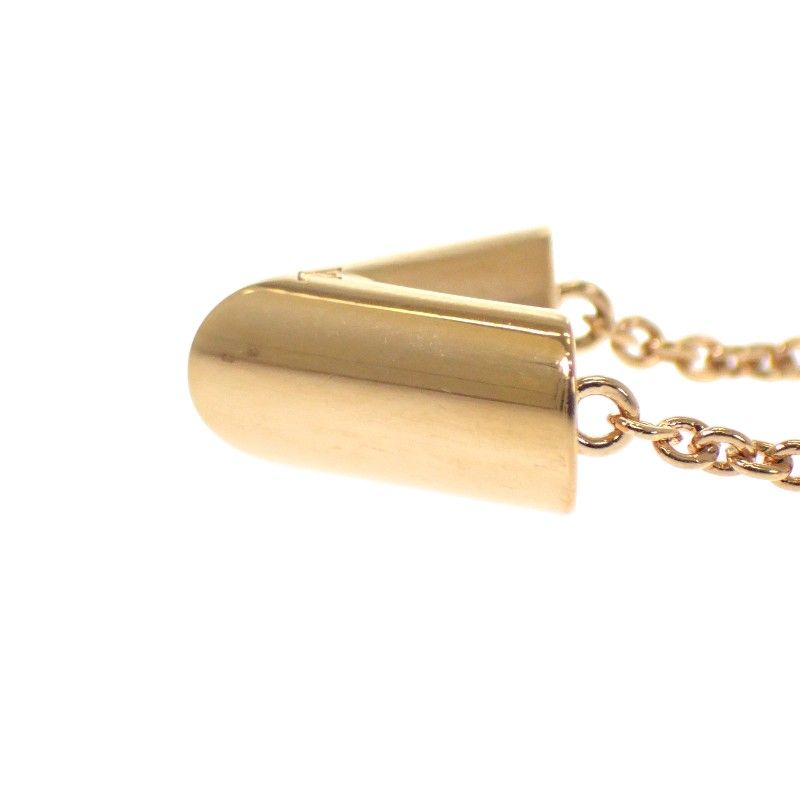 Louis Vuitton Essential V M00857 Necklace Metal Gold Ladies Logo Classic [AB