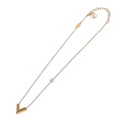 Louis Vuitton Essential V M00857 Necklace Metal Gold Ladies Logo Classic [AB