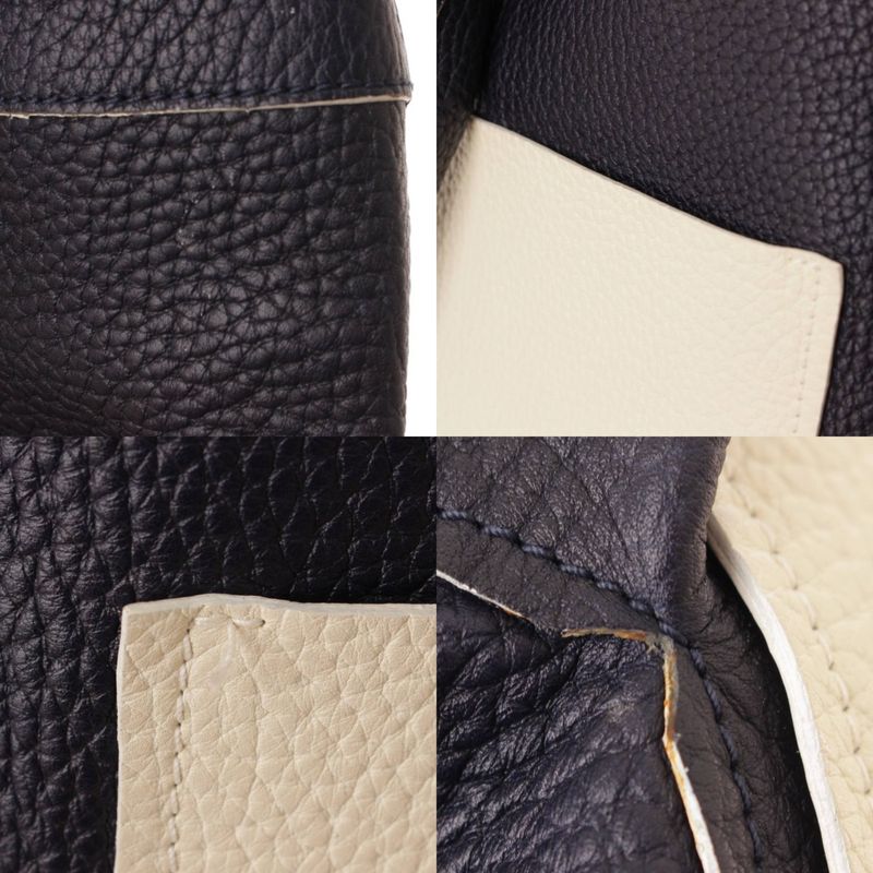 Louis Vuitton No-color-leather Jacket Navy-×white [authenticated