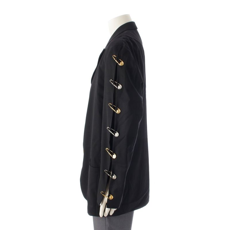 VERSACE 1994ss Medusa Safety Pin Wool Jacket Suit Black 50