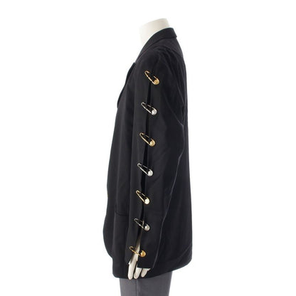 VERSACE 1994ss Medusa Safety Pin Wool Jacket Suit Black 50