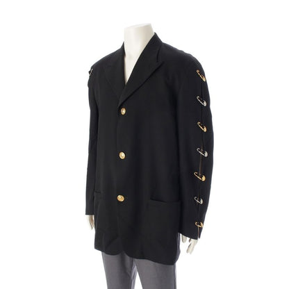 VERSACE 1994ss Medusa Safety Pin Wool Jacket Suit Black 50