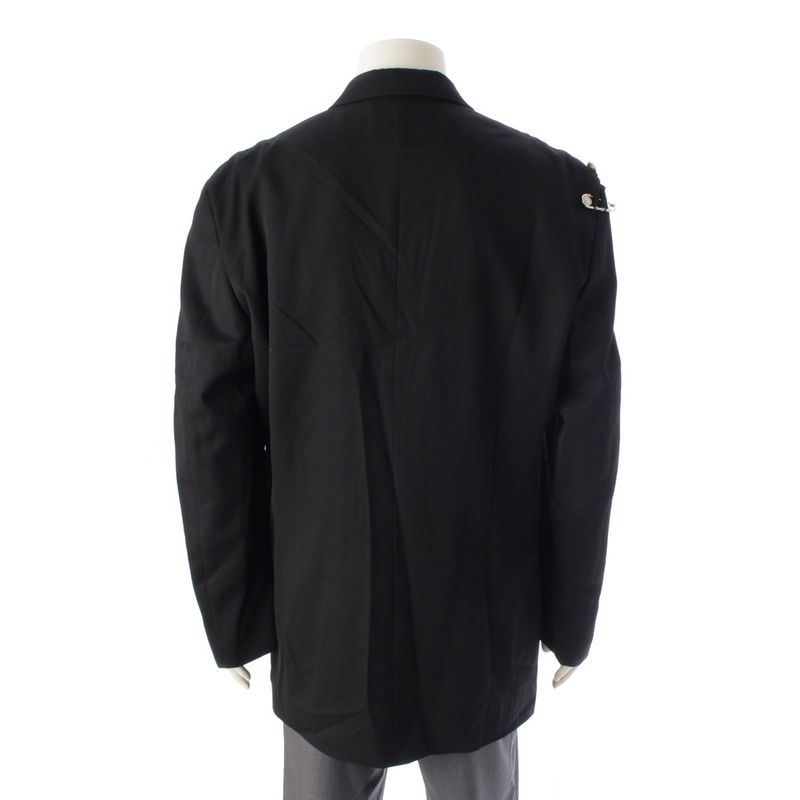 VERSACE 1994ss Medusa Safety Pin Wool Jacket Suit Black 50