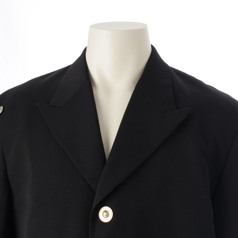 VERSACE 1994ss Medusa Safety Pin Wool Jacket Suit Black 50