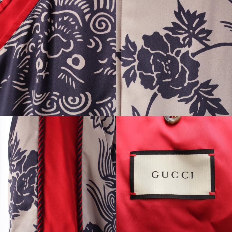 GUCCI 16 Year Katakana Logo Sukajan Blouson Jacket 460820 Red 48