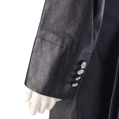 Louis Vuitton 22 SS Leather Long Coat Outerwear NJ4 Fmlc97 Black 34