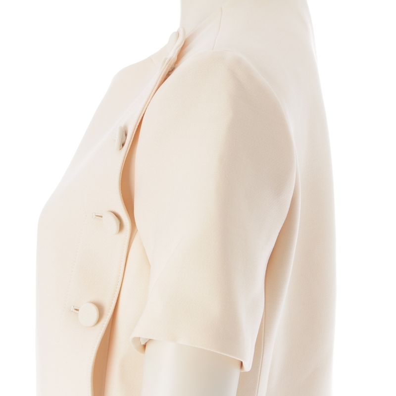 DIOR Wool X Silk Short Sleeve Dress 7e21632a1166 Ivory - 38