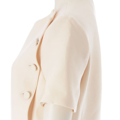 DIOR Wool X Silk Short Sleeve Dress 7e21632a1166 Ivory - 38