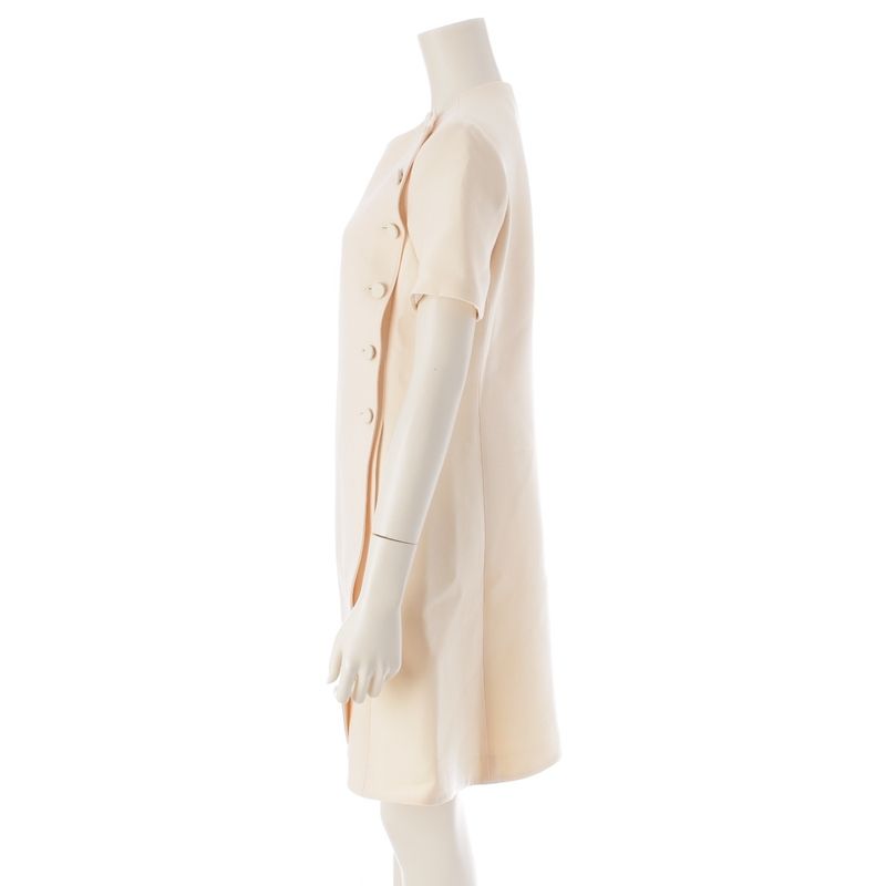 DIOR Wool X Silk Short Sleeve Dress 7e21632a1166 Ivory - 38