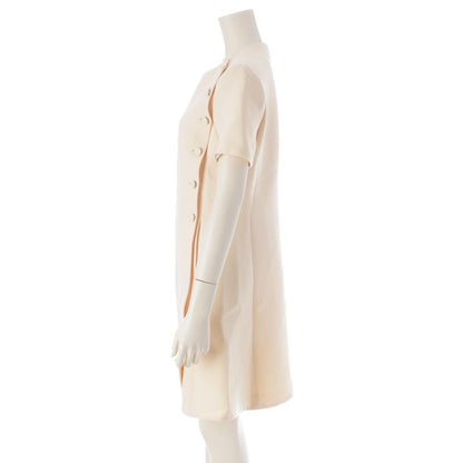 DIOR Wool X Silk Short Sleeve Dress 7e21632a1166 Ivory - 38