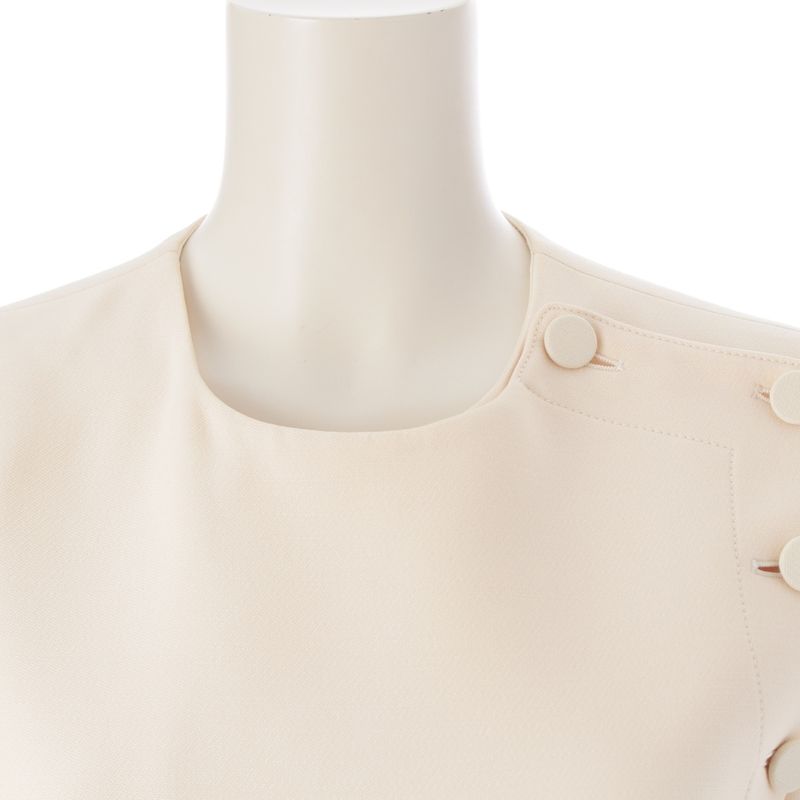 DIOR Wool X Silk Short Sleeve Dress 7e21632a1166 Ivory - 38