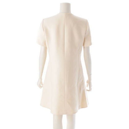 DIOR Wool X Silk Short Sleeve Dress 7e21632a1166 Ivory - 38