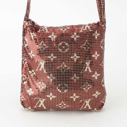 Louis Vuitton Sequin Monogram Mesh Francis Metal Shoulder Bag M92288 Brown