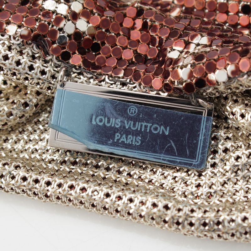 Louis Vuitton Sequin Monogram Mesh Francis Metal Shoulder Bag M92288 Brown