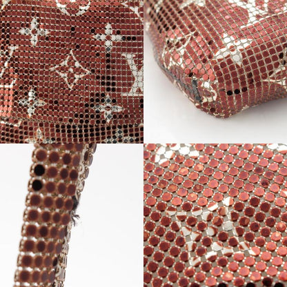 Louis Vuitton Sequin Monogram Mesh Francis Metal Shoulder Bag M92288 Brown