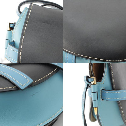 LOEWE Leather Gate Dual Small Anagram Shoulder Bag 321.54t20 Blue-×black