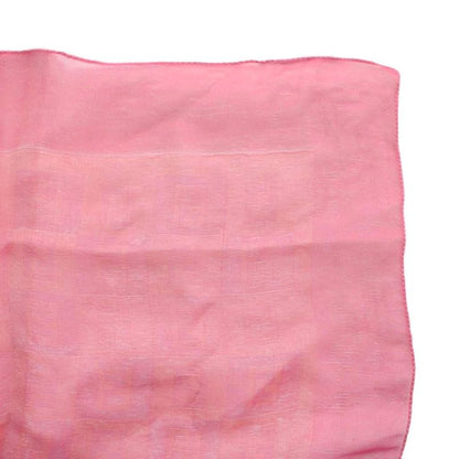 FENDI Shawl Scarf Light Hand Silk FF Logo All Over Pattern Pink XZ • GY18