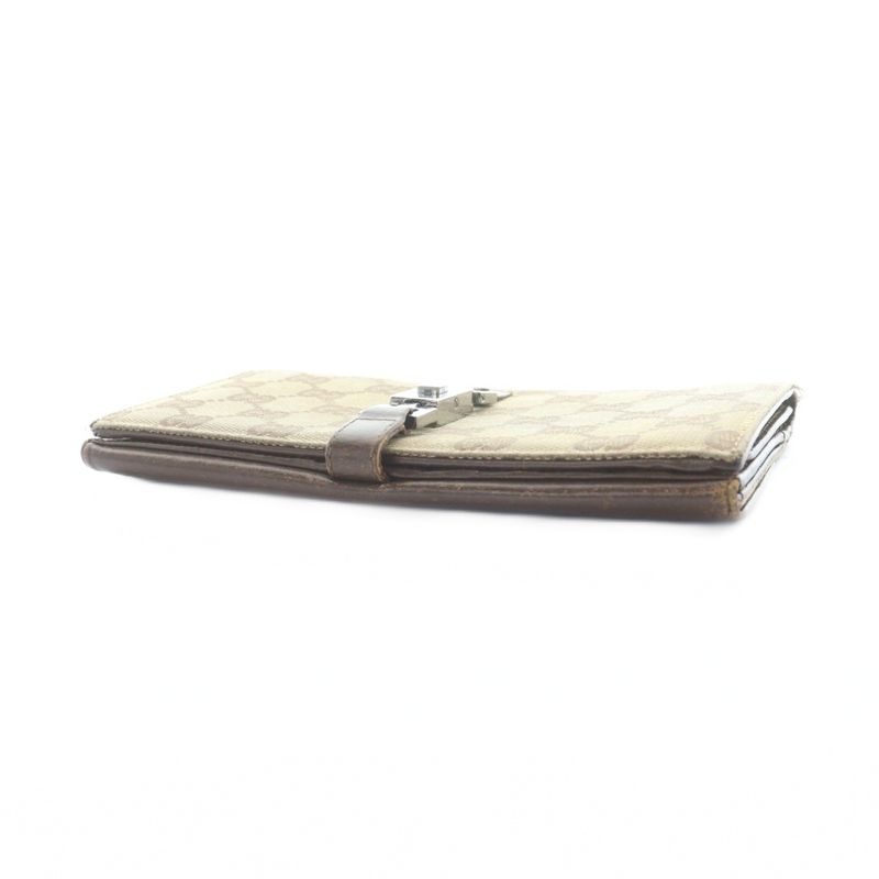 GUCCI 035-2184-2134 Jack Line Long Wallet Long Wallet Canvas Leather GG Logo
