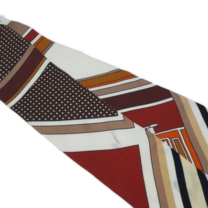 HERMES Twilly - George Washington's Carriage Detail 100% Silk Maron
