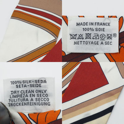 HERMES Twilly - George Washington's Carriage Detail 100% Silk Maron