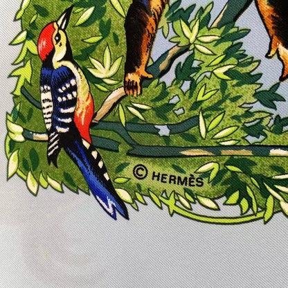 HERMES Scarf Carre 90 Silk Sichuan Blue - Box Included