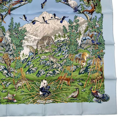 HERMES Scarf Carre 90 Silk Sichuan Blue - Box Included