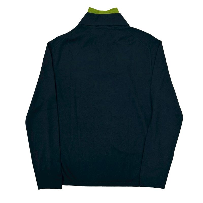 HERMES Cashmere Layered Design Long Sleeve Knit Tops Sweater - L Size