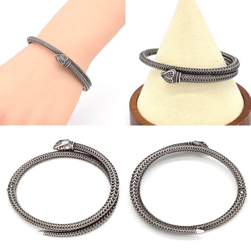 GUCCI 577283 Garden Snake Bangle Bracelet 18 Arm Circumference Approx 18cm
