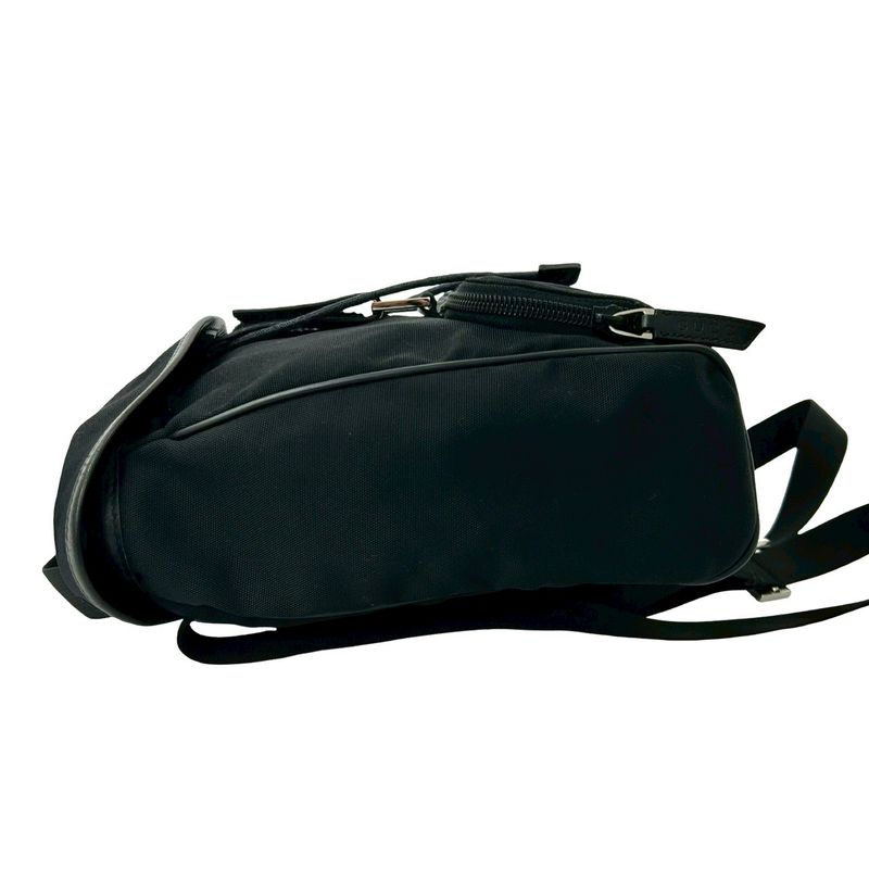 GUCCI Logo Nylon Cuff Leather Genuine Leather Mini Rucksack Sac Backpack