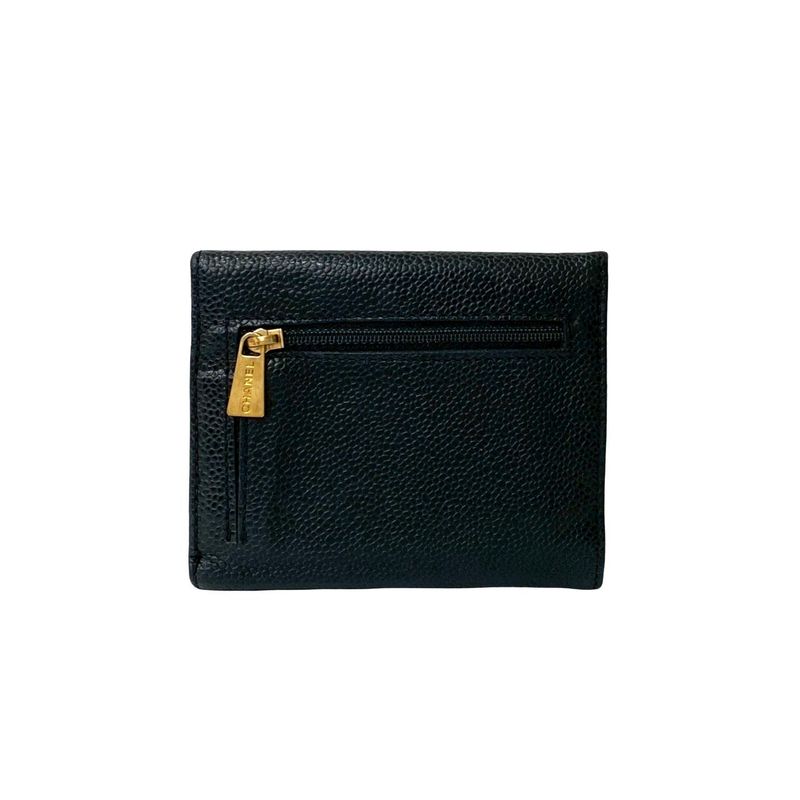Seal No 7 CHANEL Vintage Coco Mark Caviar Skin Leather Genuine Leather Trifold