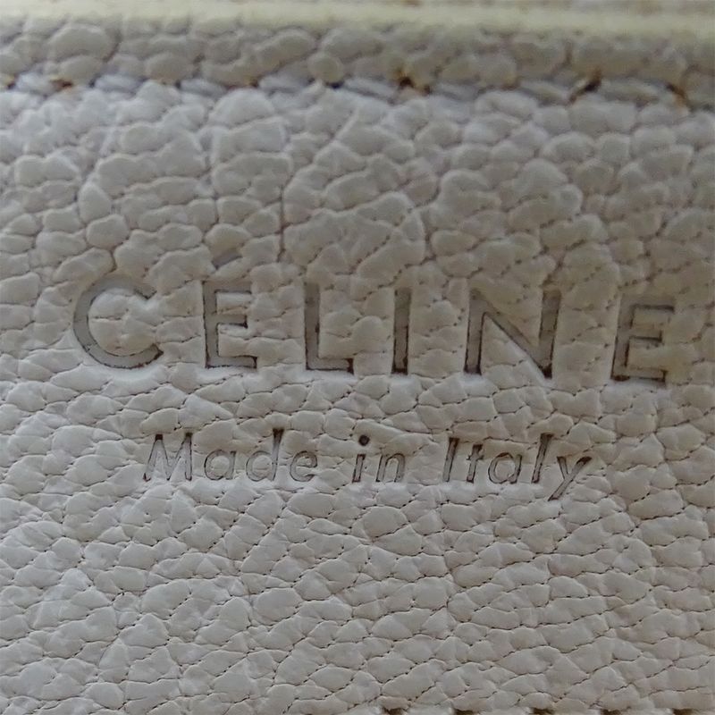 CELINE Bag Ladies Brand Shoulder Bag Trio Large Leather White Cream Going Out