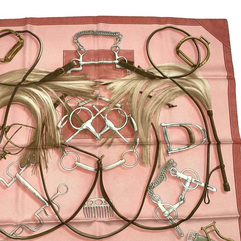 HERMES Carre 90 100% Silk Scarf Projets Carres Planning Power Pink Box Included