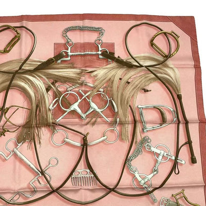 HERMES Carre 90 100% Silk Scarf Projets Carres Planning Power Pink Box Included