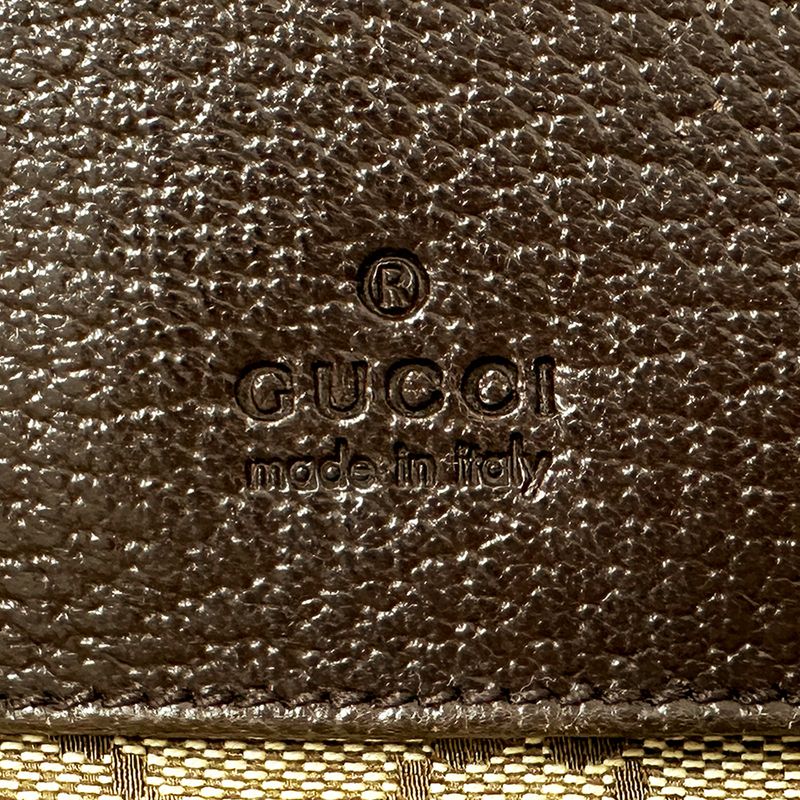 GUCCI Bag Men's Brand Body Bag Waist Bag GG Canvas Beige Brown 28566 Fashionable