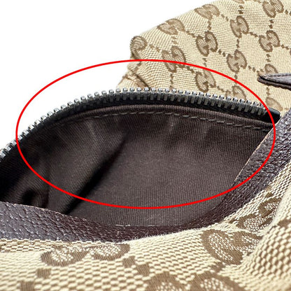 GUCCI Bag Men's Brand Body Bag Waist Bag GG Canvas Beige Brown 28566 Fashionable