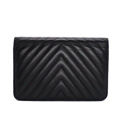 CHANEL Shoulder Bag Chevron Chain Wallet A70230 Made In 2018 V Stitch Black